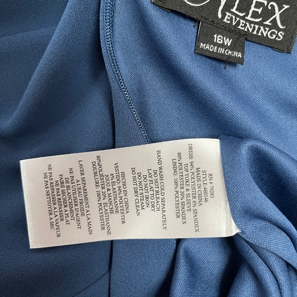 Alex Evenings Wedgewood Sheath Crystal Beaded dress size 16 - Picture 6 of 8